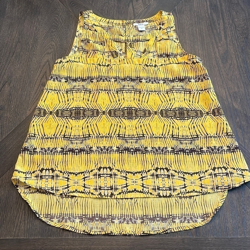 BAR III Yellow Tank Top Size Medium